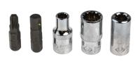 t4654 CK 28-Piece Metric 1/4 in Standard Socket/Bit Set with Ratchet, 12 point; Hex Bit; Phillips Bit; Pozidriv Bit; Torx Bit