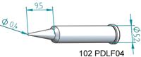 102pdlf04 Ersa 0.4 mm Conical Soldering Iron Tip for use with i-Tool