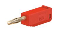 222616-22 Staubli Red Plug Banana Plug, 2mm Connector, Solder Termination, 10A, 30 → 60V, Gold Plating