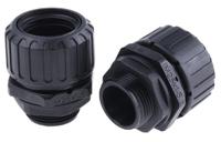 7tca296000r1692-asf28m25abl Adaptaflex Straight, Conduit Fitting, 25mm Nominal Size, M25, Nylon 66, Black IP67 rating
