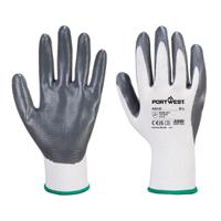 a310grwl Portwest A360 - Senti - Flex Glove Grey, White Elastane, Polyester Work Gloves, Size L, Nitrile Foam Coating