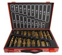 507-1732 RS PRO 170-Piece Twist Drill Bit Set for Metal, 10mm Max, 1mm Min, HSS Titanium Coated Bits
