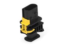 1-1670730-2 TE Connectivity, Heavy Duty Sealed Connector Series Automotive Connector Plug Black Panel Mount 3 Way