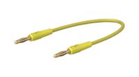 280047-01524 Staubli Test lead, 10A, 30 → 60V, Yellow, 15cm Lead Length