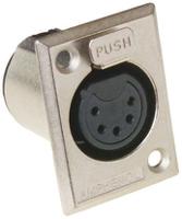 ac5fpz Amphenol Industrial Panel Mount XLR Connector, Female, 5 Way, Tin Plating