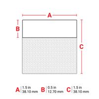 m6-32-417 Brady B-417 White, Transparent Label, 38.10mm Width, 12.70mm Height, 250 Qty