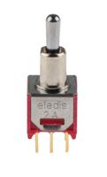 448-0854 RS PRO Toggle Switch, PCB Mount, On-Off-On, DPDT, Through Hole Terminal