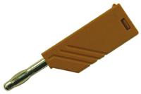 934100105 Hirschmann Test & Measurement Brown Male Banana Plug, 4 mm Connector, Screw Termination, 24A, 30 V ac, 60V dc, Nickel