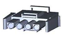 770019-1 TE Connectivity, Universal MATE-N-LOK II Male Connector Housing, 6.35mm Pitch, 4 Way, 1 Row