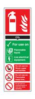 146-396 Polypropylene Fire Safety Sign, Extinguisher For Use On With English Text Self-Adhesive