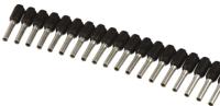 9021960000 Weidmuller Insulated Crimp Bootlace Ferrule, 8mm Pin Length, 1.7mm Pin Diameter, 1.5mm² Wire Size, Black