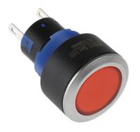 175-8263 RS PRO Illuminated Push Button Switch, Momentary, Panel Mount, 22.2mm Cutout, SPDT, Red LED, 250V ac, IP65