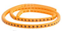 812-1287 RS PRO Snap On Cable Markers, Black on Orange, Pre-printed "B", 3 → 3.4mm Cable