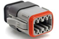at06-08sa-srgry Amphenol Industrial, AT Automotive Connector Plug Grey Cable Mount 8 Way, Crimp Termination AT06-08SA-SRGRY