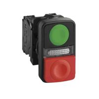 xb5aw73731m5 Schneider Electric Harmony XB5 Series Illuminated Push Button Complete Unit, 22mm Cutout, 1 NO + 1 NC