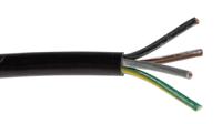 491-904 RS PRO 3184Y 0.75 mm² 4 Core Power Cable, H05VV-F, Black PVC, 100m