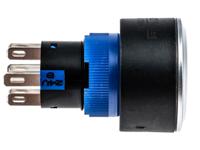 175-8321 RS PRO Illuminated Push Button Switch, Momentary, Panel Mount, 22.2mm Cutout, DPDT, Blue LED, 250V ac, IP65