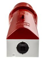 354 MENNEKES IP44 Red Wall Mount 3P + N + E 25 ° Industrial Power Plug, Rated At 32A, 400 V