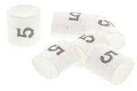 trsa-1019c15 TE Connectivity Heat Shrink Cable Markers, White, Pre-printed "5", 1 → 3mm Cable, TRSA-1019/C/1/5