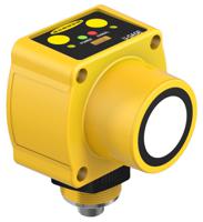 qt50ulbq6 Banner Ultrasonic Block Proximity Sensor, M12, 8 m Detection 0-10 V/4-20 mA, 10 → 30 V dc