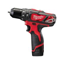 4933443889 Milwaukee M12 10 mm Metal 12V Cordless Drill Li-Ion, Cordless