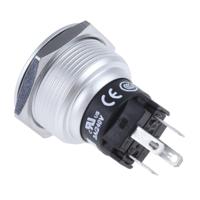 82-65511134 EAO 82 Series Illuminated Push Button Switch, Momentary, Panel Mount, 22.3mm Cutout, SPDT, Green LED, 240V, IP65, IP67