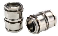 52107350-52103040 Lapp SKINDICHT Series Metallic Nickel Plated Brass Cable Gland, M32 Thread, 4mm min., 11.5mm max., IP54