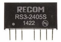 rs3-2405s Recom RS3 DC-DC Converter, 5V dc/ 600mA Output, 18 → 36 V dc Input, 3W, Through Hole, +71°C Max Temp -40°C Min