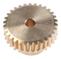 521-6957 RS PRO Bronze 1 Module Worm Wheel Gear 30 Tooth20mm Hub Dia., 30mm Pitch Dia. 16.5mm Face