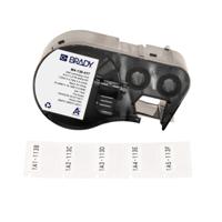 m4-136-417 Brady B-417 on Black on White, Transparent Label, 25.40 mm Width, 25.40mm Label Width