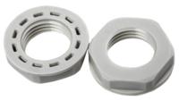 386871 Legrand Grey Fibreglass PA Cable Gland Locknut, PG7 Thread, IP55