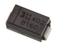 b160-13-f DiodesZetex 60 V 1 A Diode Schottky 2-Pin DO-214AC B160-13-F