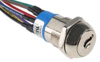 jd10f126w APEM Key Switch, DPST, 4 A @ 28 V dc 3-Way Flat-Key