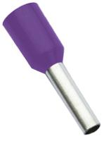 157-1216a RS PRO Insulated Crimp Bootlace Ferrule, 8mm Pin Length, 1.1mm Pin Diameter, 0.25mm² Wire Size, Purple