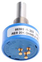 6639s-1-203 Bourns 6639 20kΩ Rotary Potentiometer Continuous-Turns 1-Gang Panel Mount, 6639S-1-203