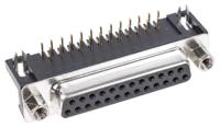 a-df-25-akg-t2 ASSMANN WSW A-DF 25 Way Right Angle Through Hole D-sub Connector Socket, 2.77mm Pitch, with 4-40 UNC Screwlocks