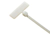 603-234 RS PRO Cable Ties, 111mm x 2.6mm, Natural Nylon, Pk-100