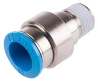 qs-14-12-i Festo QS Series Straight Threaded Adaptor, R 1/4 Male to Push In 12 mm, Threaded-to-Tube Connection Style, 190649