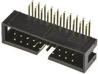 t821120a1r100ceu Amphenol Communications Solutions T821 Series Right Angle Through Hole PCB Header, 20 Contact(s), 2.54 mm Pitch, 2 Row,