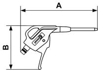 ebg-07mtl PREVOST 6bar Air Blow Gun, European 7.4 Air Inlet (BSP)