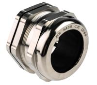 835-4122 RS PRO Metallic Nickel Plated Brass Cable Gland, M50 Thread, 30mm min., 38mm max., IP68
