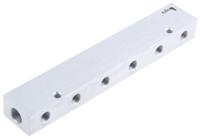 3311-10-13-06 Legris 3311 6 Outlet Pneumatic Manifold Threaded Fitting, G 1/4 G 1/8