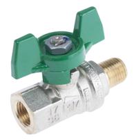 141-7726 RS PRO Brass Full Bore, 2 Way, Ball Valve, Threaded, BSPP 1/4in