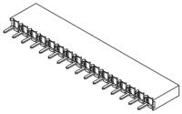 bcs-116-l-s-te Samtec BCS Series Straight Through Hole Mount PCB Socket, 16-Contact, 1-Row, 2.54mm Pitch, Solder Termination