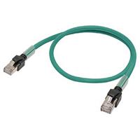 xs6w-6lszh8ss200cm-g Omron Cat6a Cable 2m, LSZH, Green, Male RJ45