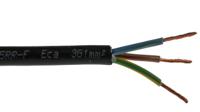 536-243 RS PRO 318-TRS 1 mm² 3 Core Power Cable, H05RR-F, Black Rubber, 50m
