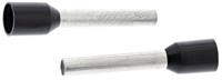 1-966067-4 TE Connectivity Insulated Crimp Bootlace Ferrule, 12mm Pin Length, 1.7mm Pin Diameter, 1.5mm² Wire Size, Black
