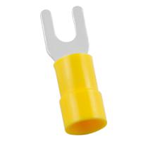 270-7661 RS PRO Insulated Crimp Spade Connector, 4mm² to 6mm², 12AWG to 10AWG, 4.3mm Stud Size Vinyl, Yellow