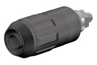 669684-21 Staubli Black Female Banana Socket, 4 mm Connector, Bolt Termination, 20A, 1000V, Nickel Plating