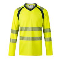 to5pcmljfxl CODUPAL TO5 Yellow/Navy Unisex Hi Vis T-Shirt